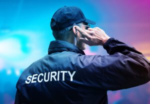 security guard at a concert